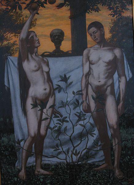 Hans Thoma Adam and Eve Norge oil painting art